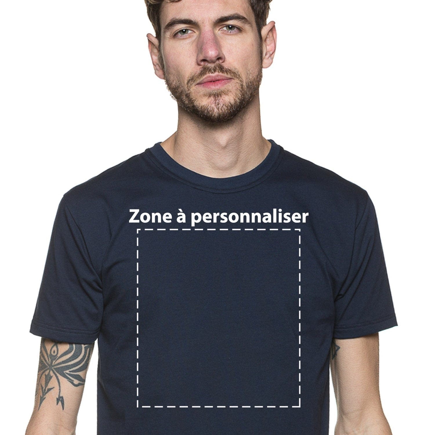 Tshirt bleu marine à personnaliser