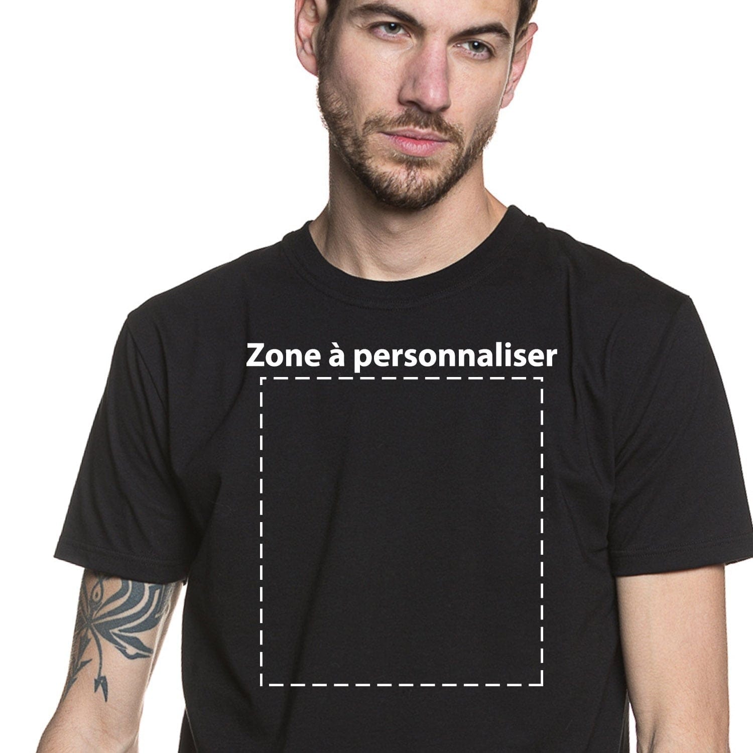 T-shirt noir à personnaliser