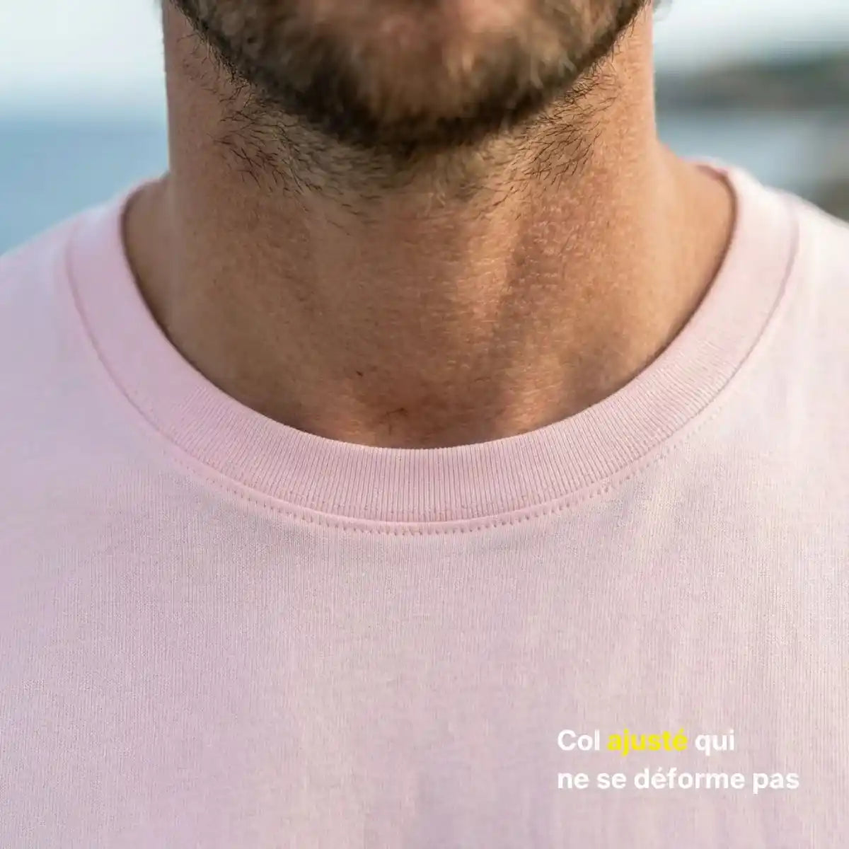 T-shirt Homme Rose Clair | Coton Bio