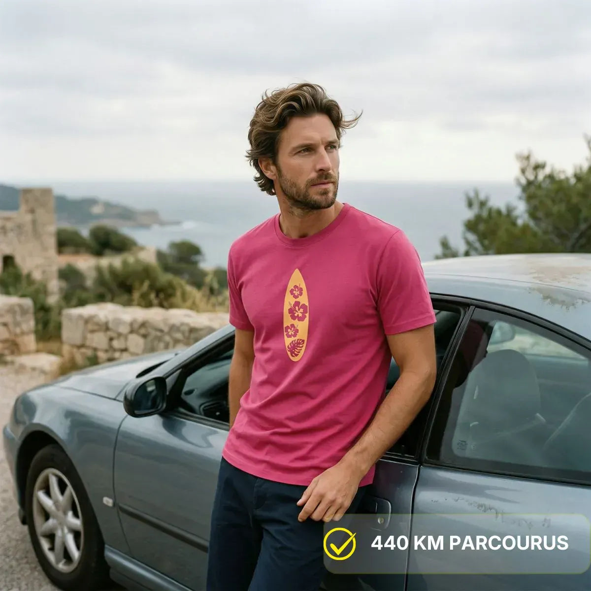 T-shirt Homme Rose Fuchsia | EVASION