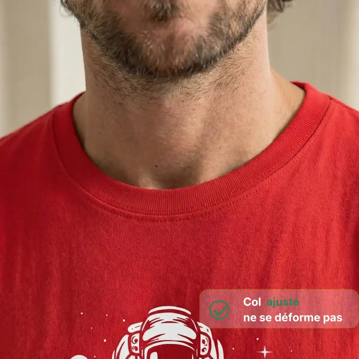T Shirt Homme Rouge | Astronaute