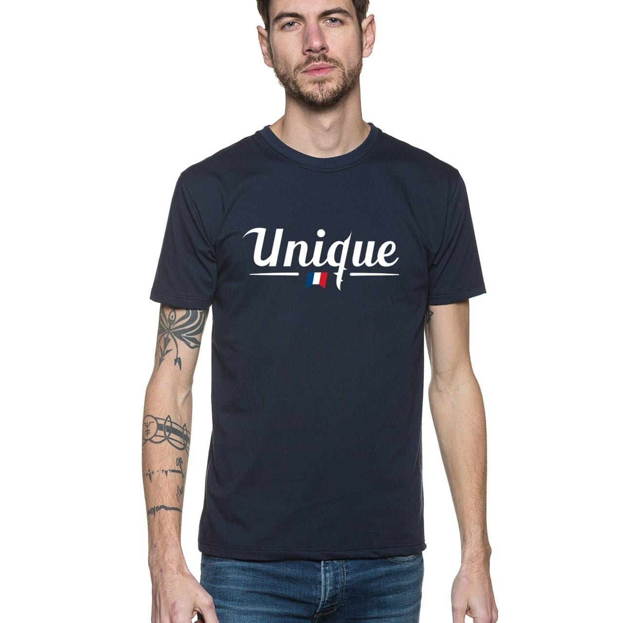 T-shirt coton homme à manche courte et col rond