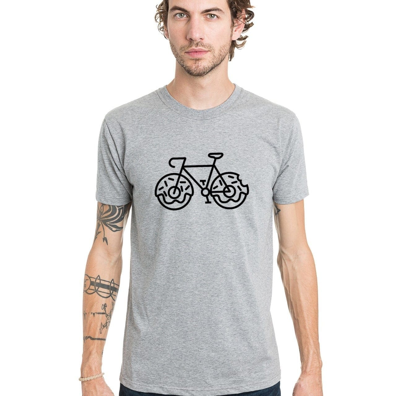 t shirt original pour homme gris à manche courte en coton bio