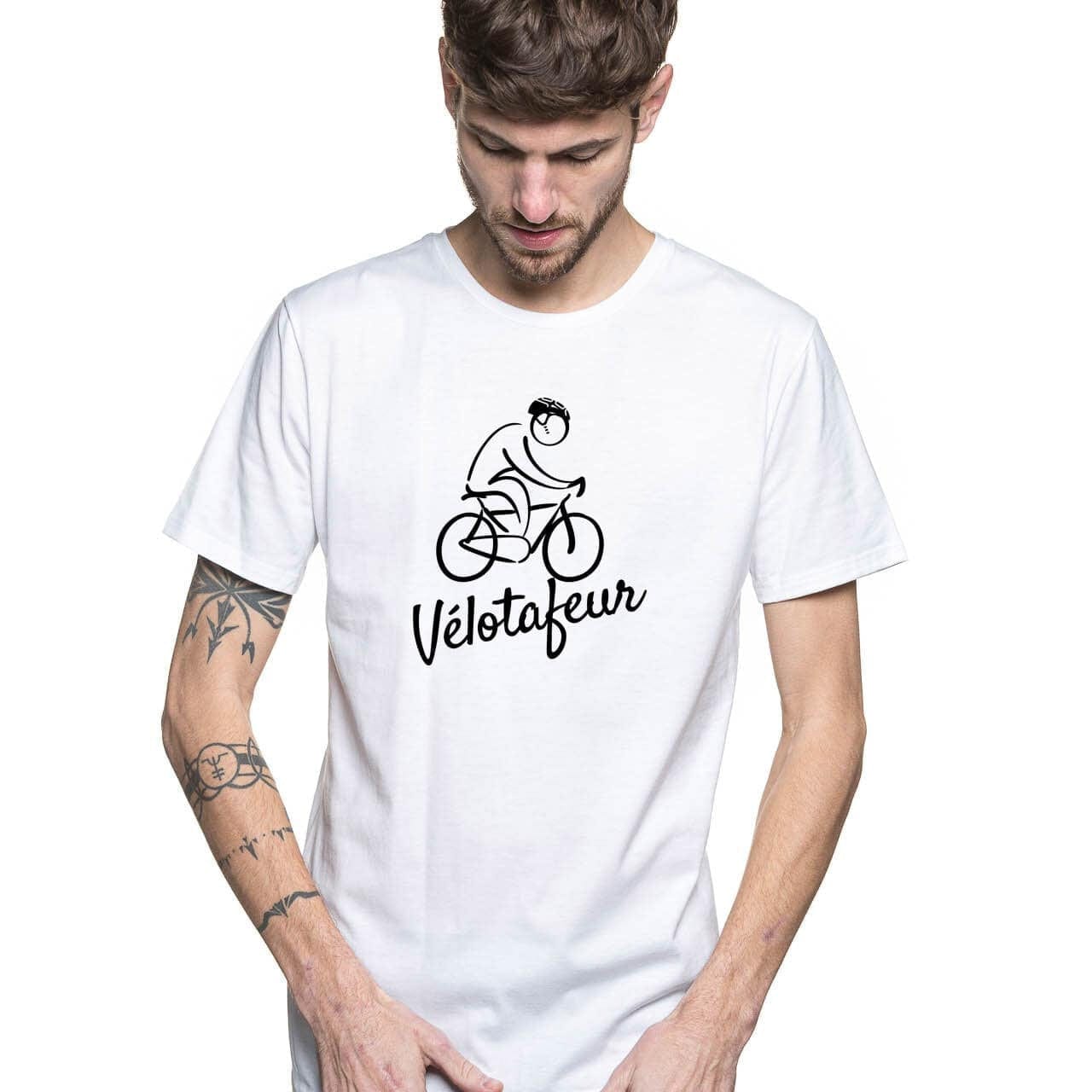 T-shirt original homme blanc à manche courte en coton