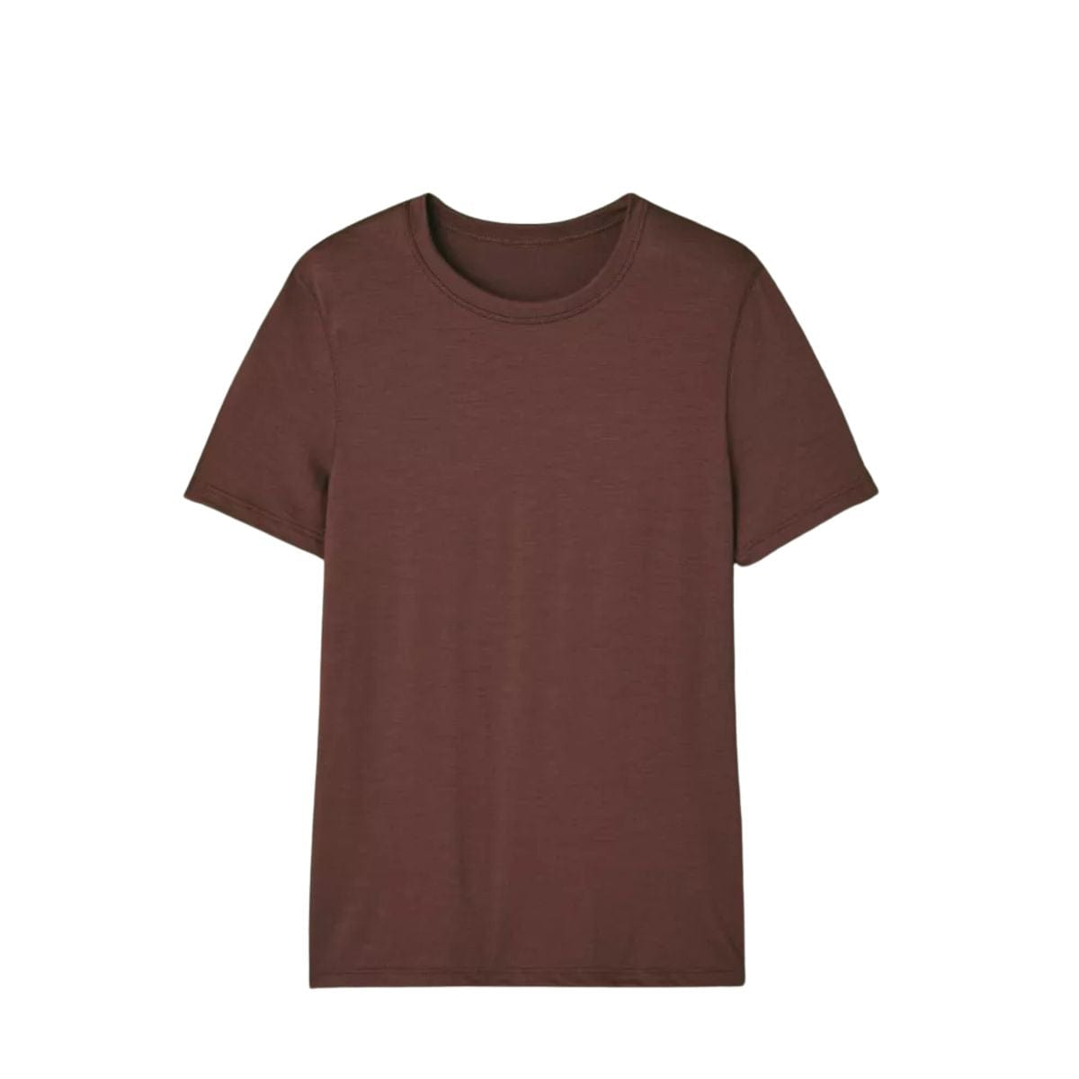 T-shirt laine merinos Homme Marron