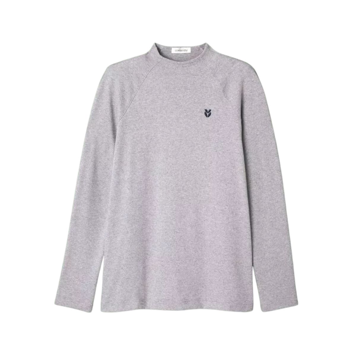 T-shirt manche longue Col Homme Gris