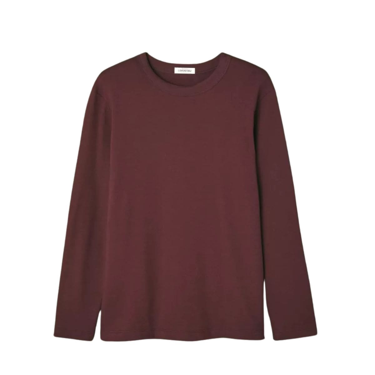T-shirt manche longue Homme Bordeaux coton bio - S
