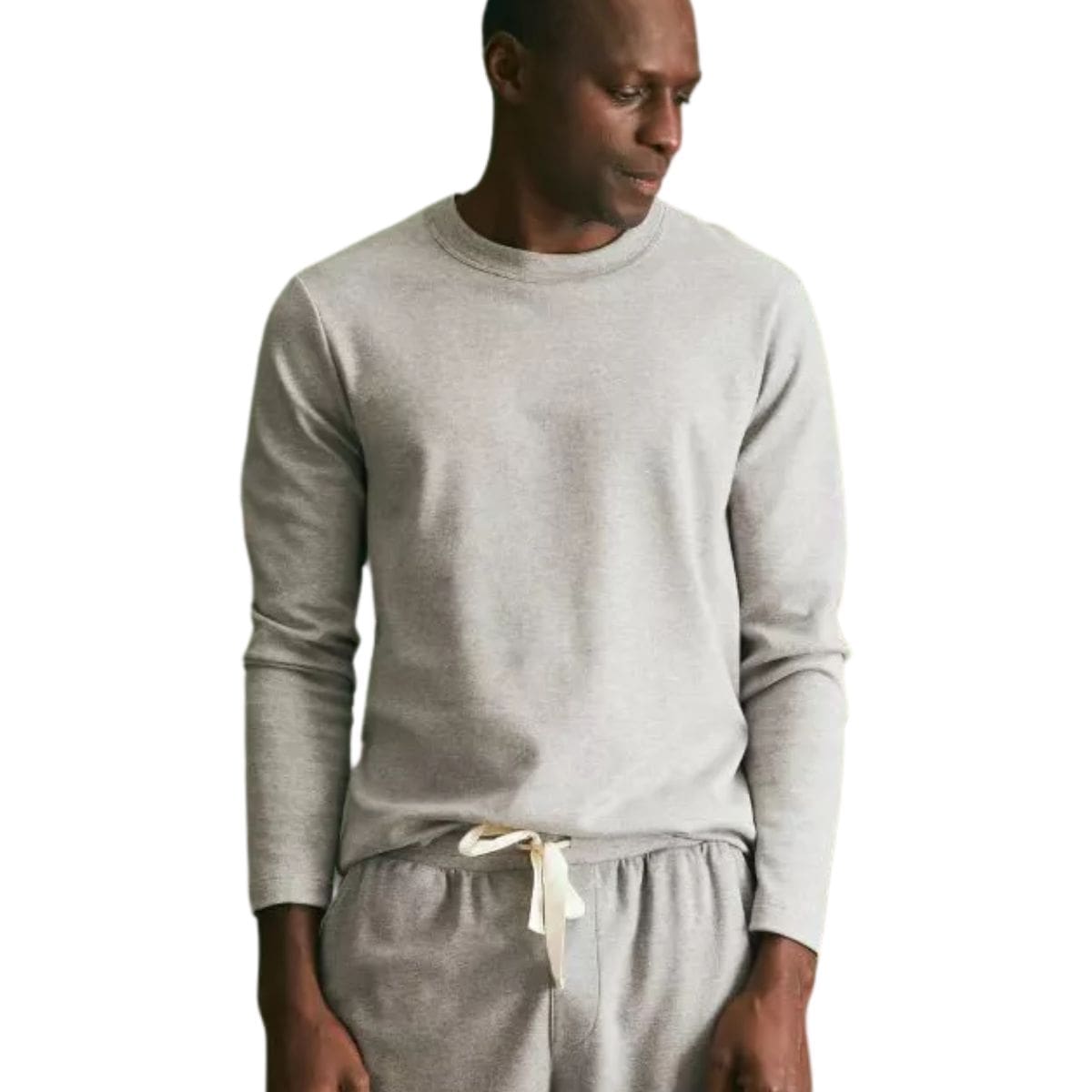 T-shirt manche longue Homme Gris coton bio