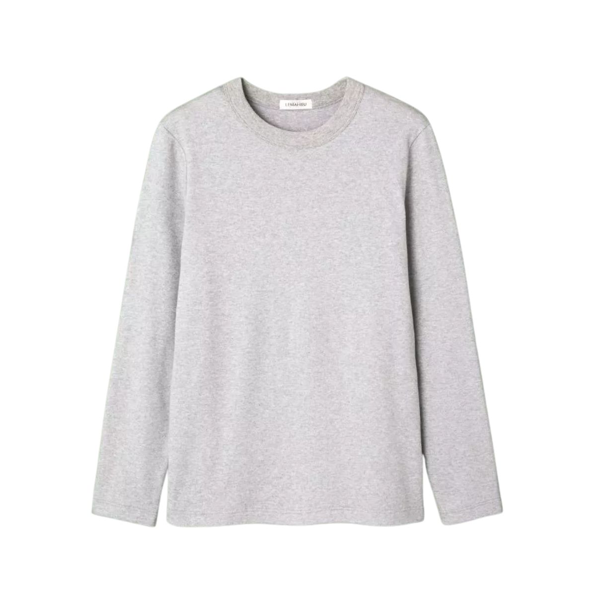 T-shirt manche longue Homme Gris coton bio