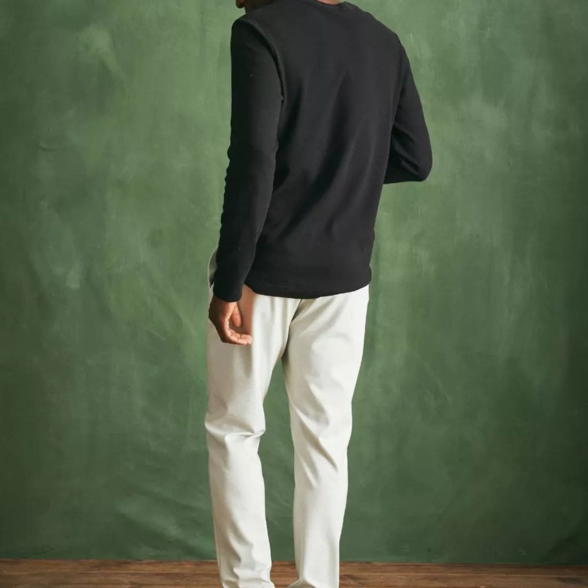 T-shirt manche longue Homme Noir coton bio