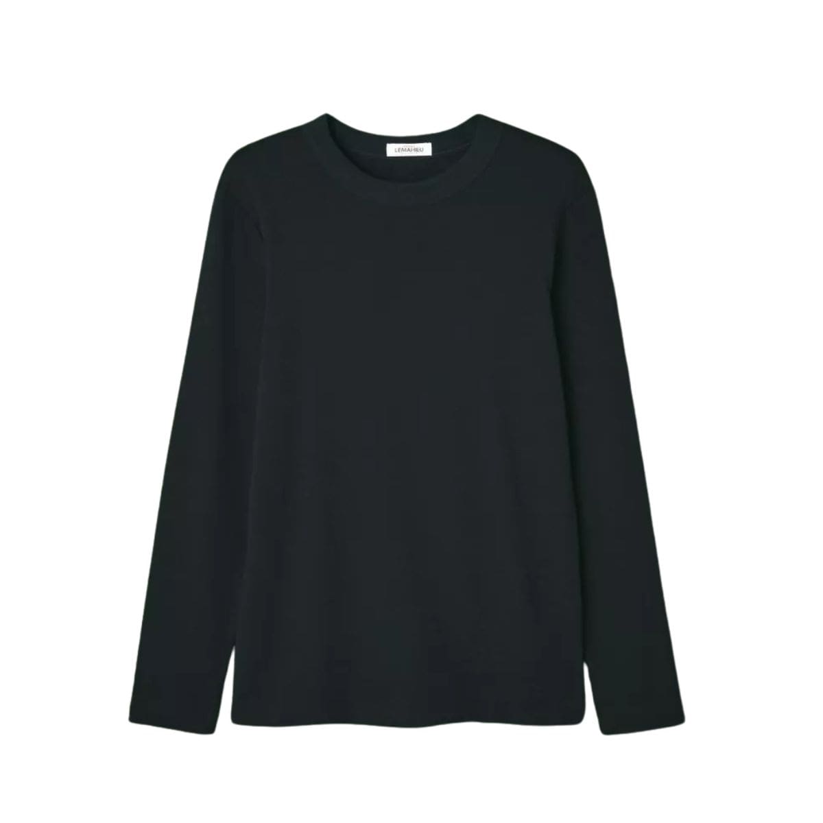 T-shirt manche longue Homme Noir coton bio