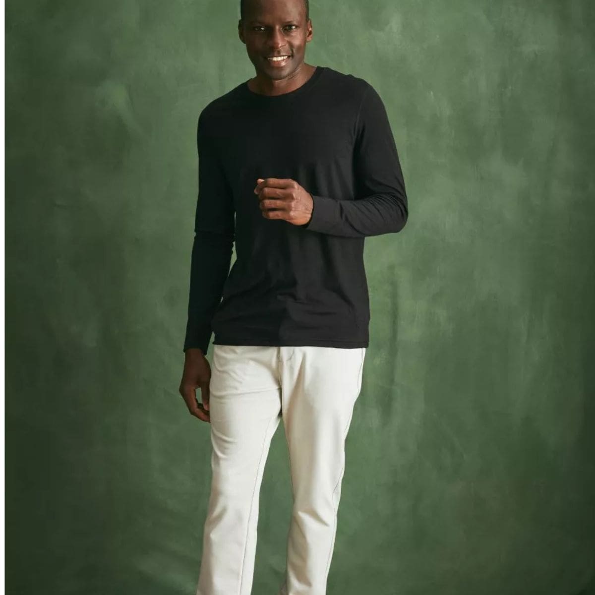 T-shirt manche longue laine merinos Noir