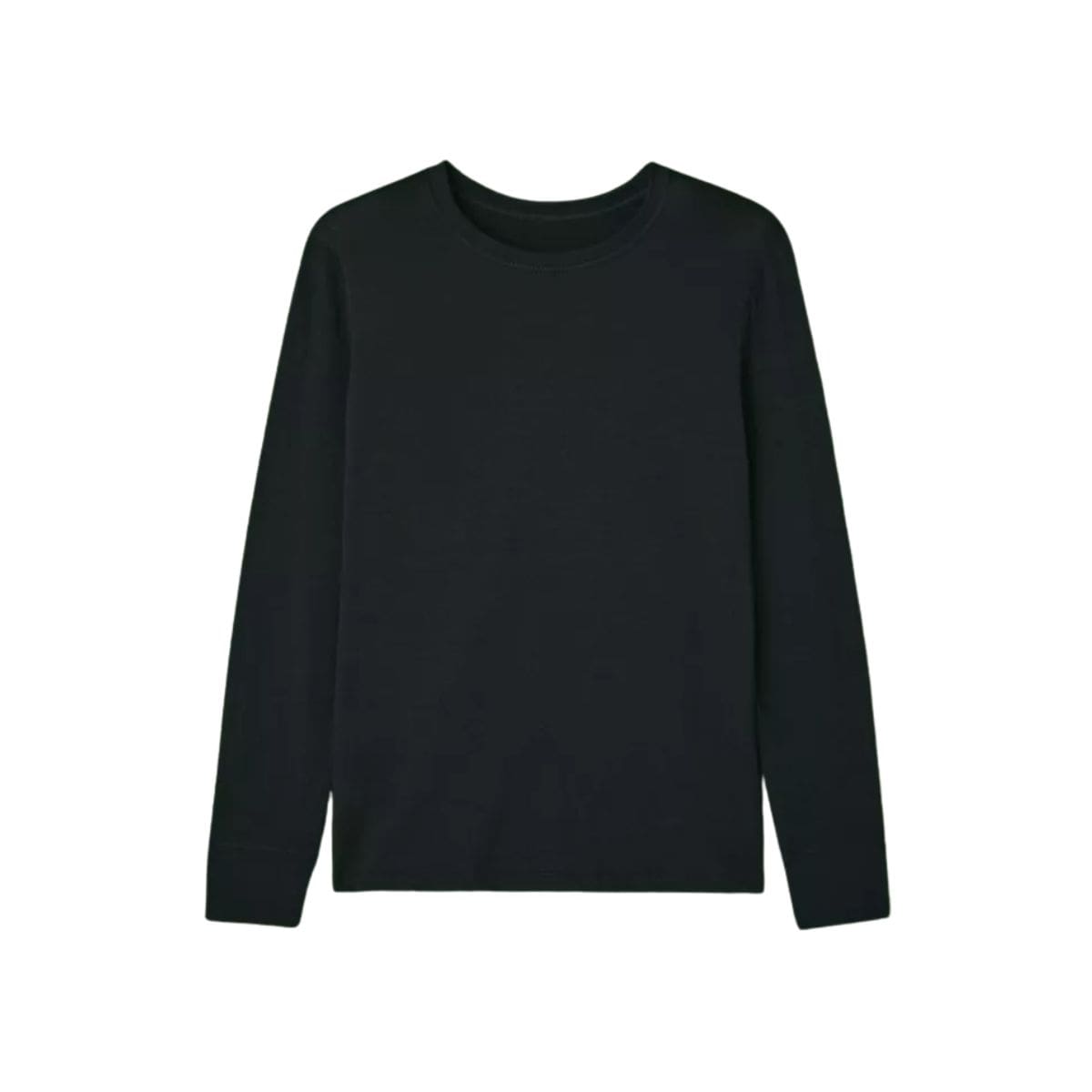 T-shirt manche longue laine merinos Noir