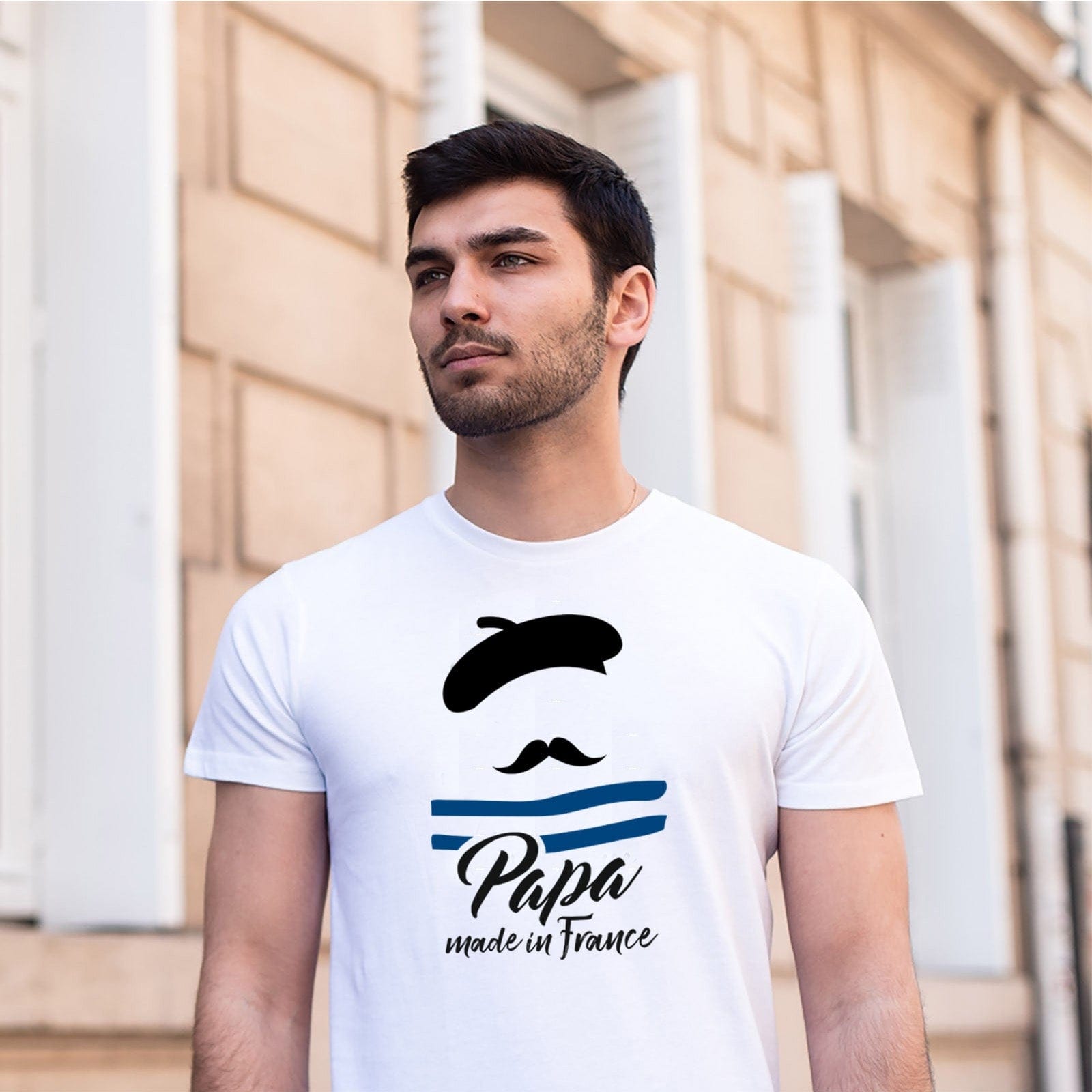 T-shirt Papa Made in France en coton et manche courte