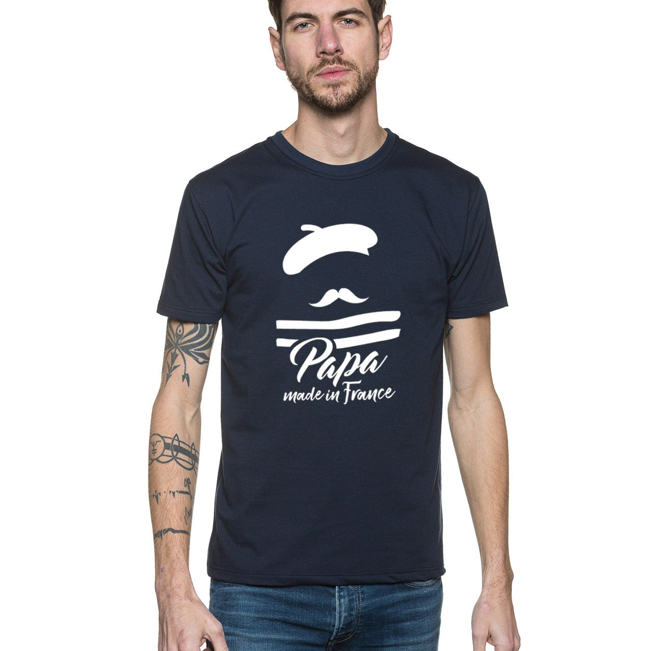 T-shirt Papa Made in France en coton et manche courte