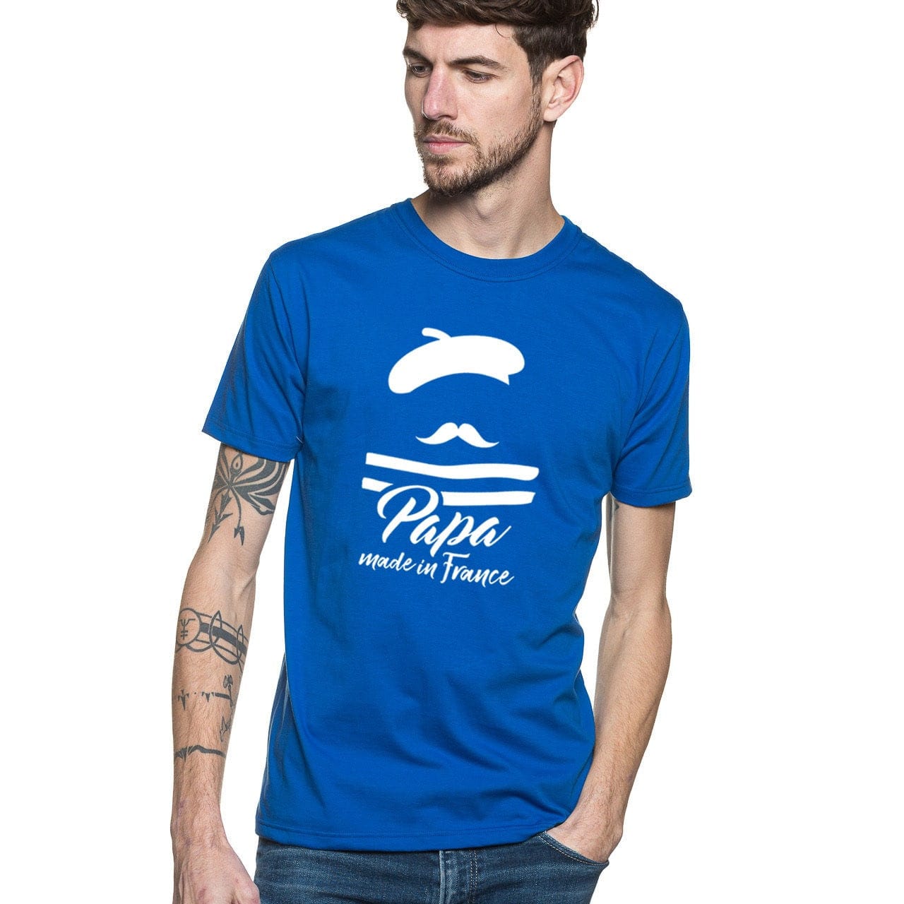 T-shirt Papa Made in France en coton et manche courte