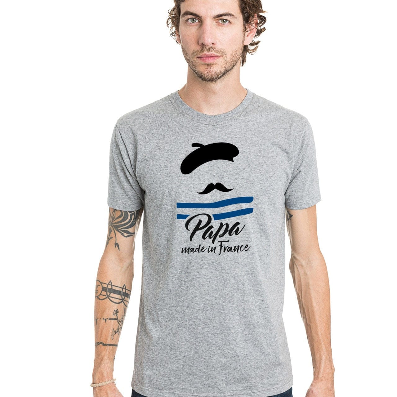 T-shirt Papa Made in France en coton et manche courte