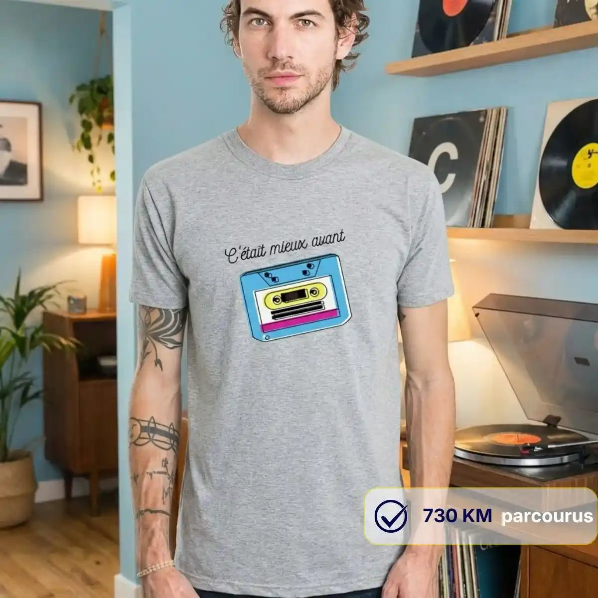 T-shirt Homme gris | C'était mieux avant LA K7