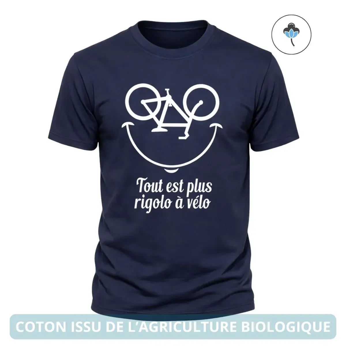 T-shirt Homme Vélo "Tout est plus rigolo"