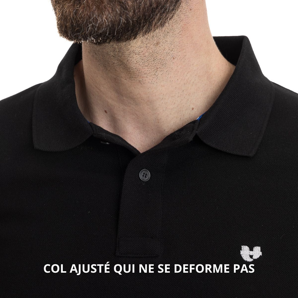 Polo noir made in France