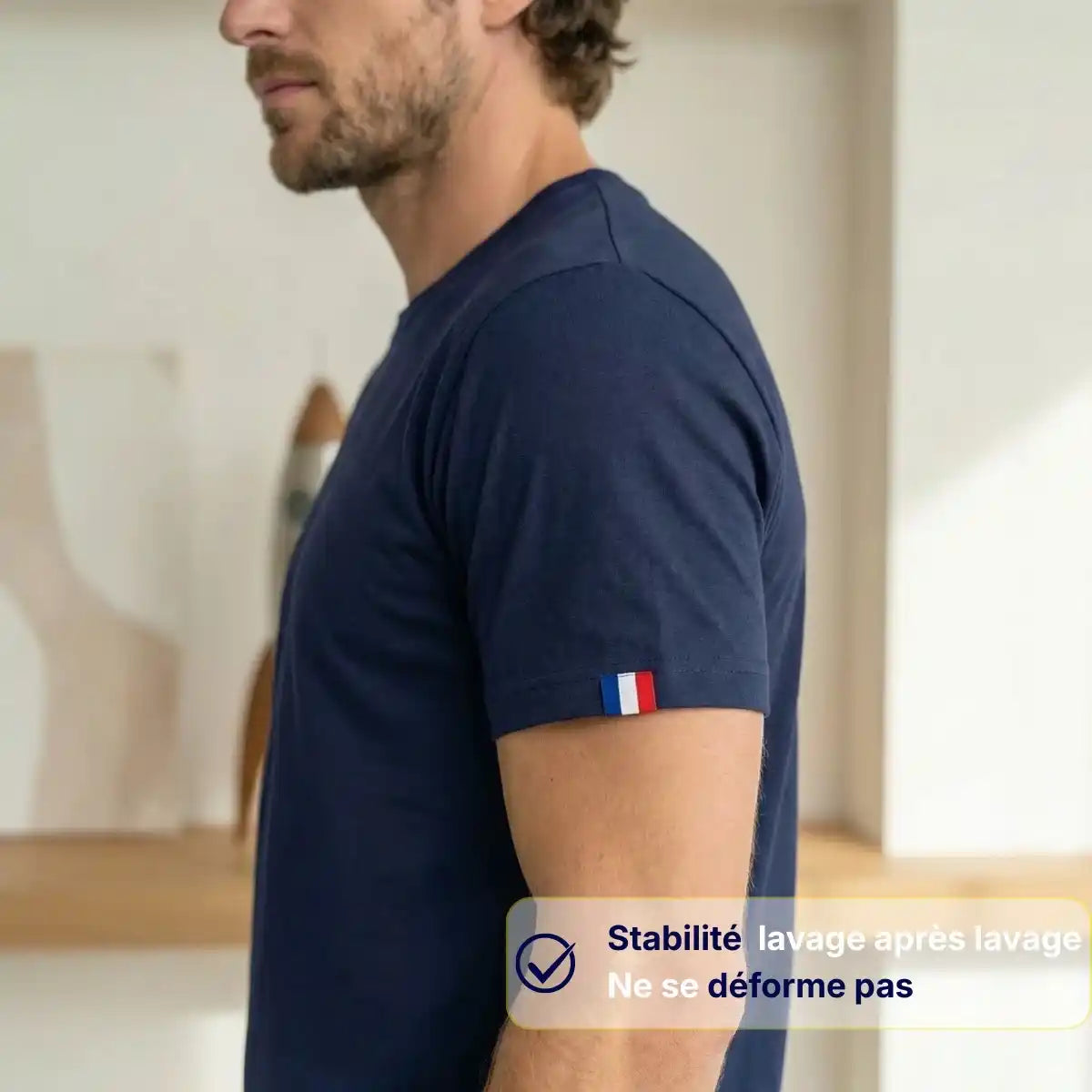 T-shirt Homme Bleu | French Touch Cœur