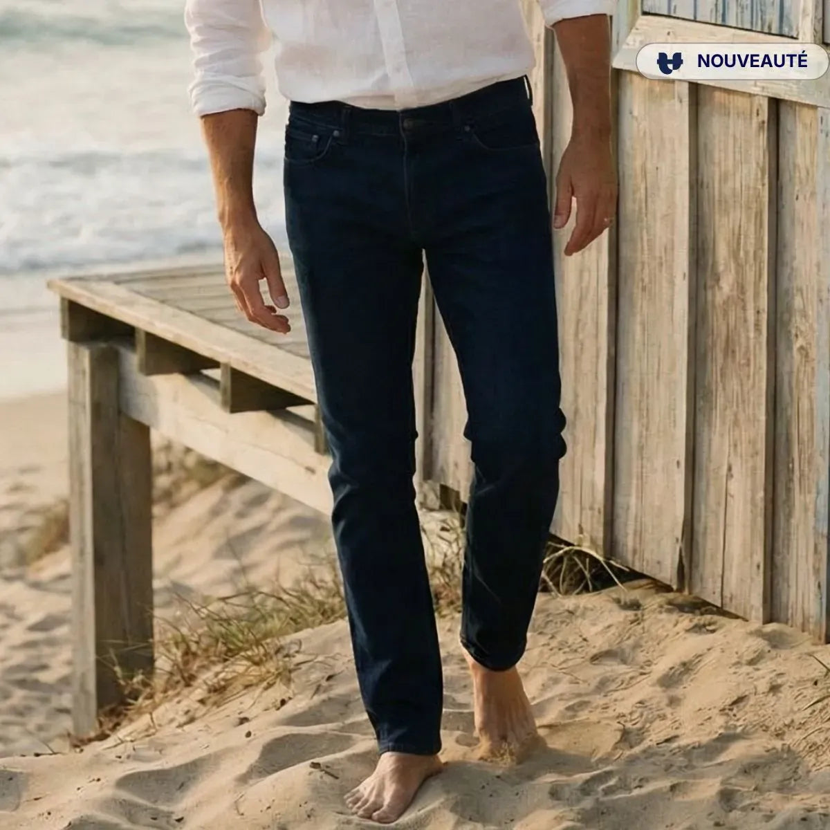 Jean français homme bleu nuit