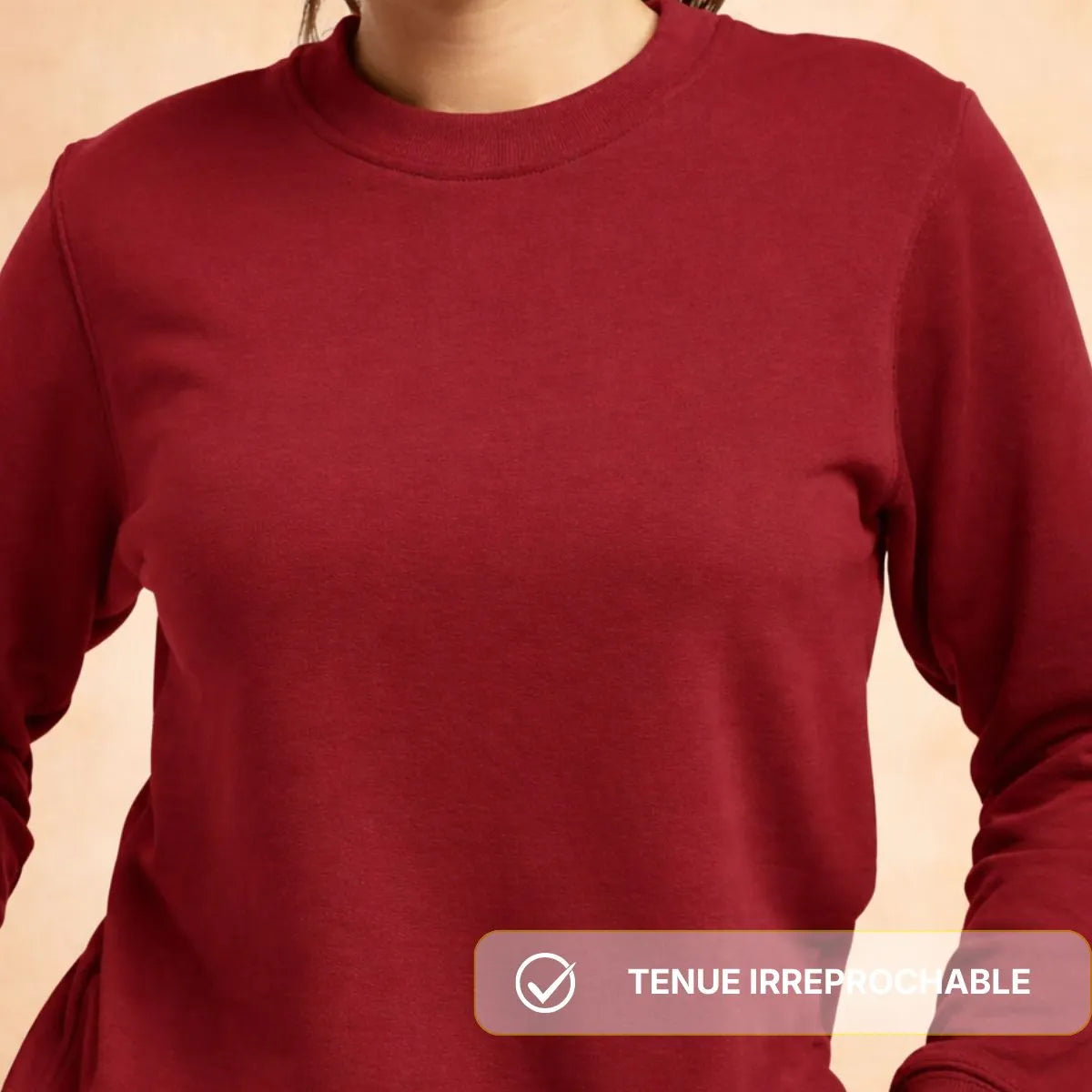 sweat femme bordeaux | Col rond