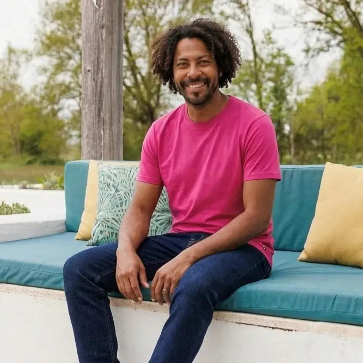 T-shirt Homme Rose Fuchsia | PALABA TEMP