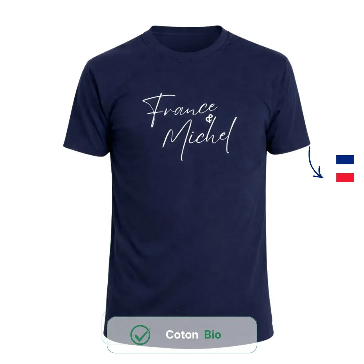 T-shirt homme bleu | France et Michel