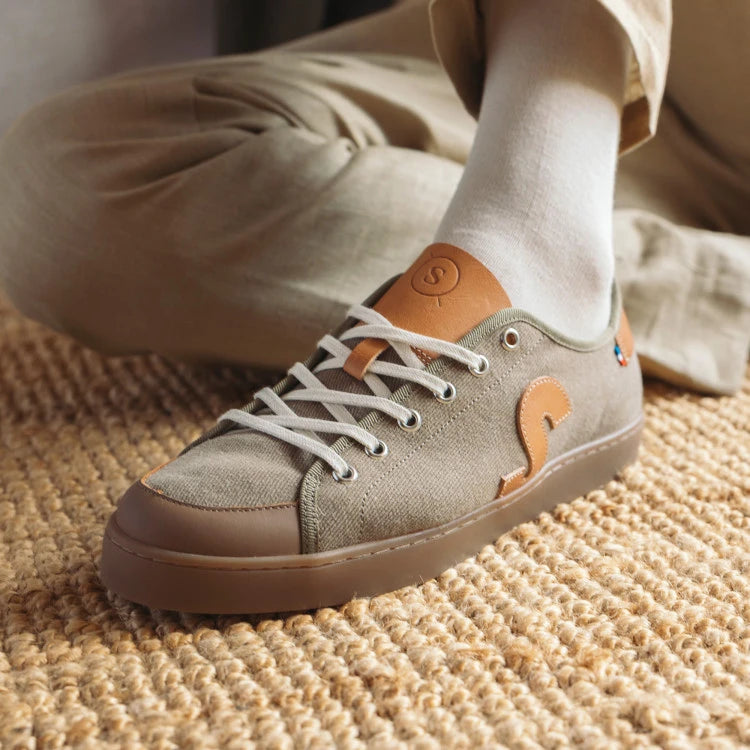 Basket française Aloé Kaki