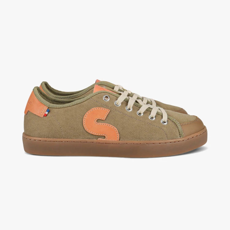 Basket française Aloé Kaki