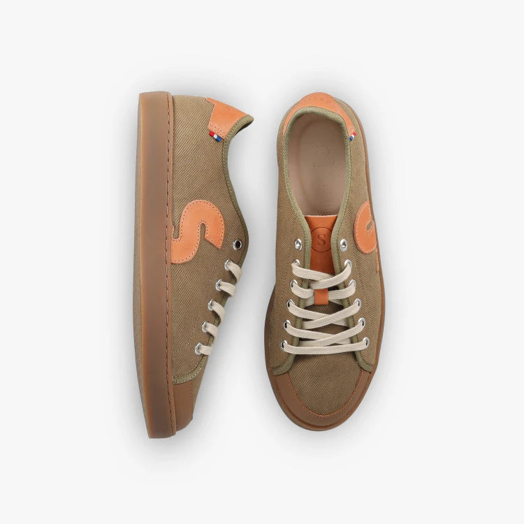 Basket française Aloé Kaki