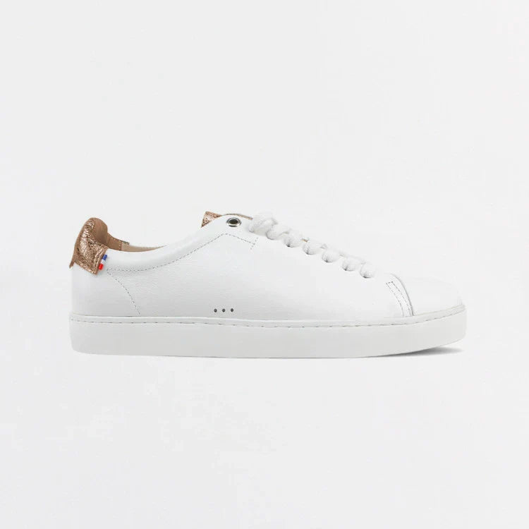 Basket française Abelia Blanc Cuivré