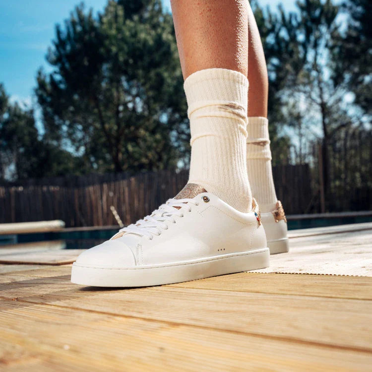Basket française Abelia Blanc Cuivré