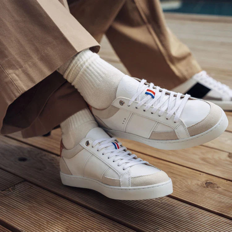 Basket française Hiba Blanc Beige