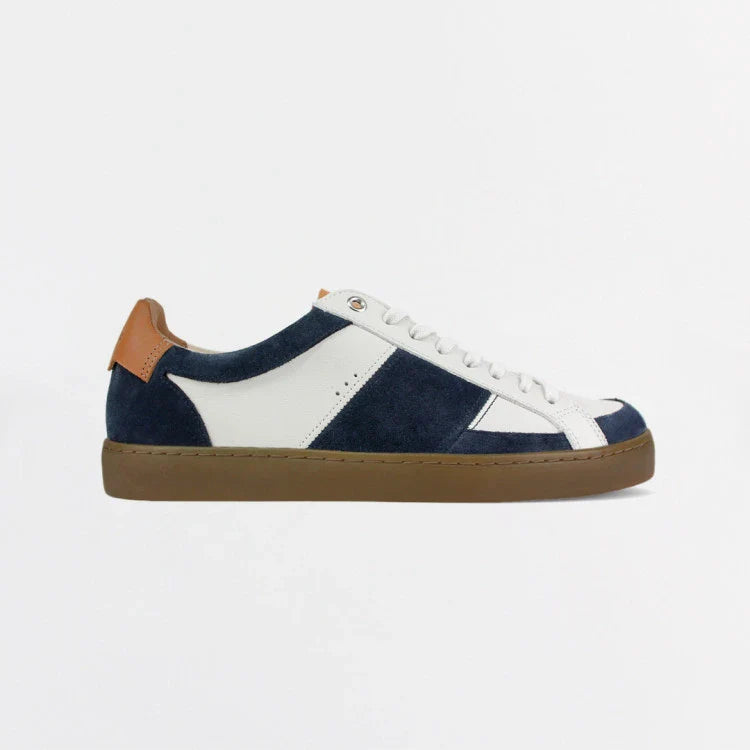 Basket française Hiba Crème Bleu