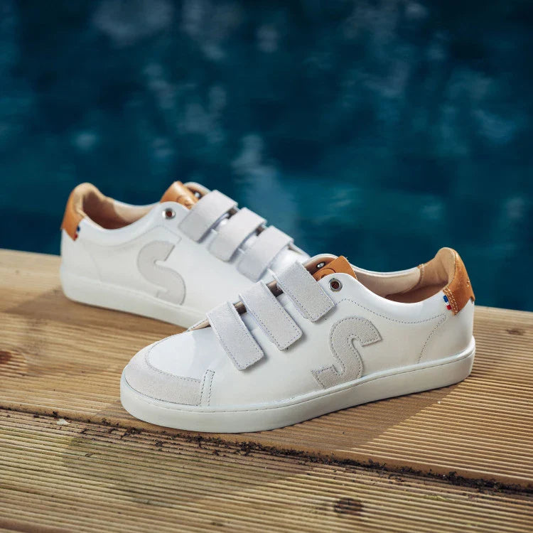 Basket française Spiréa Blanc Gris