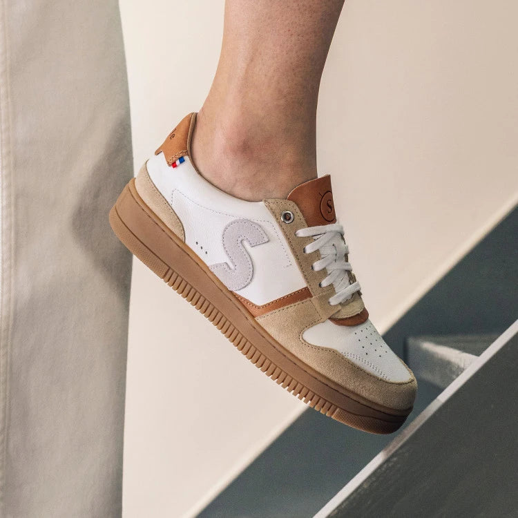 Basket Belis Blanc Beige