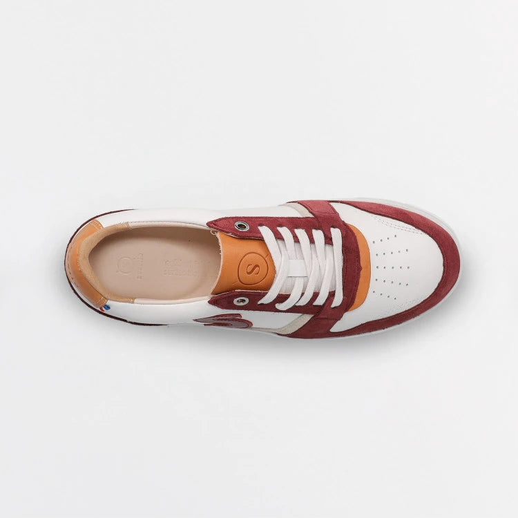 Basket française Belis Blanc Bordeaux