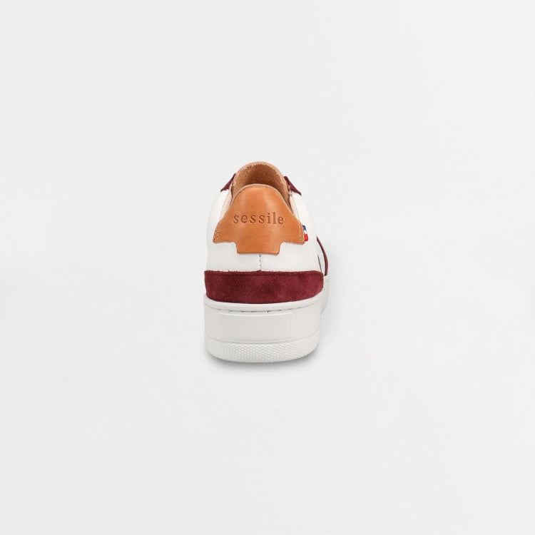 Basket française Belis Blanc Bordeaux