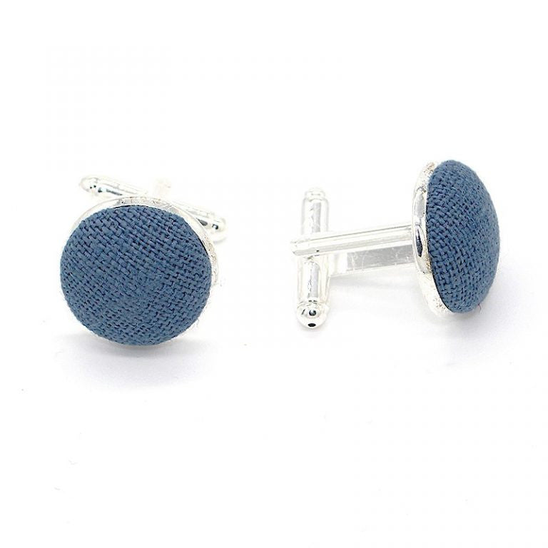 Boutons de manchette bleu stone
