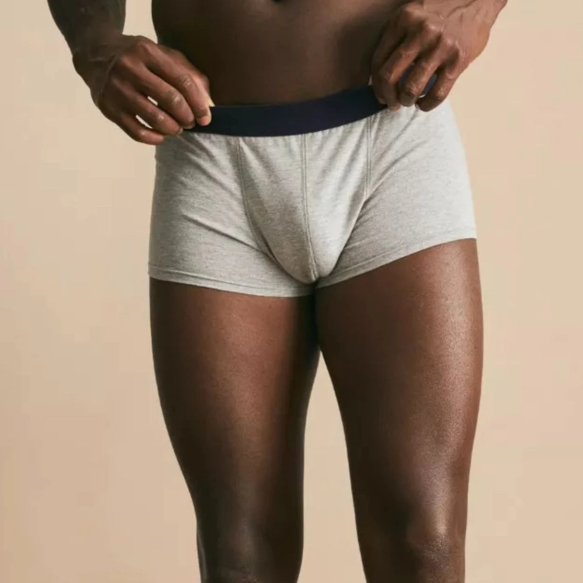 boxer gris clair pour homme fabriqué en France en coton bio certifié 165 GRAMMES
