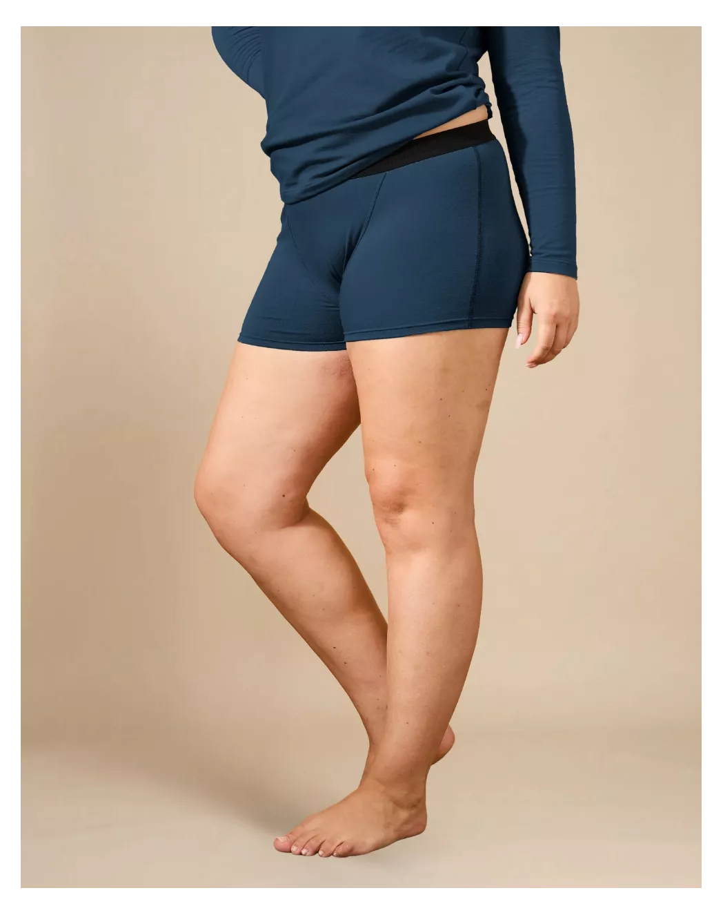 Boxer coton femme Marine