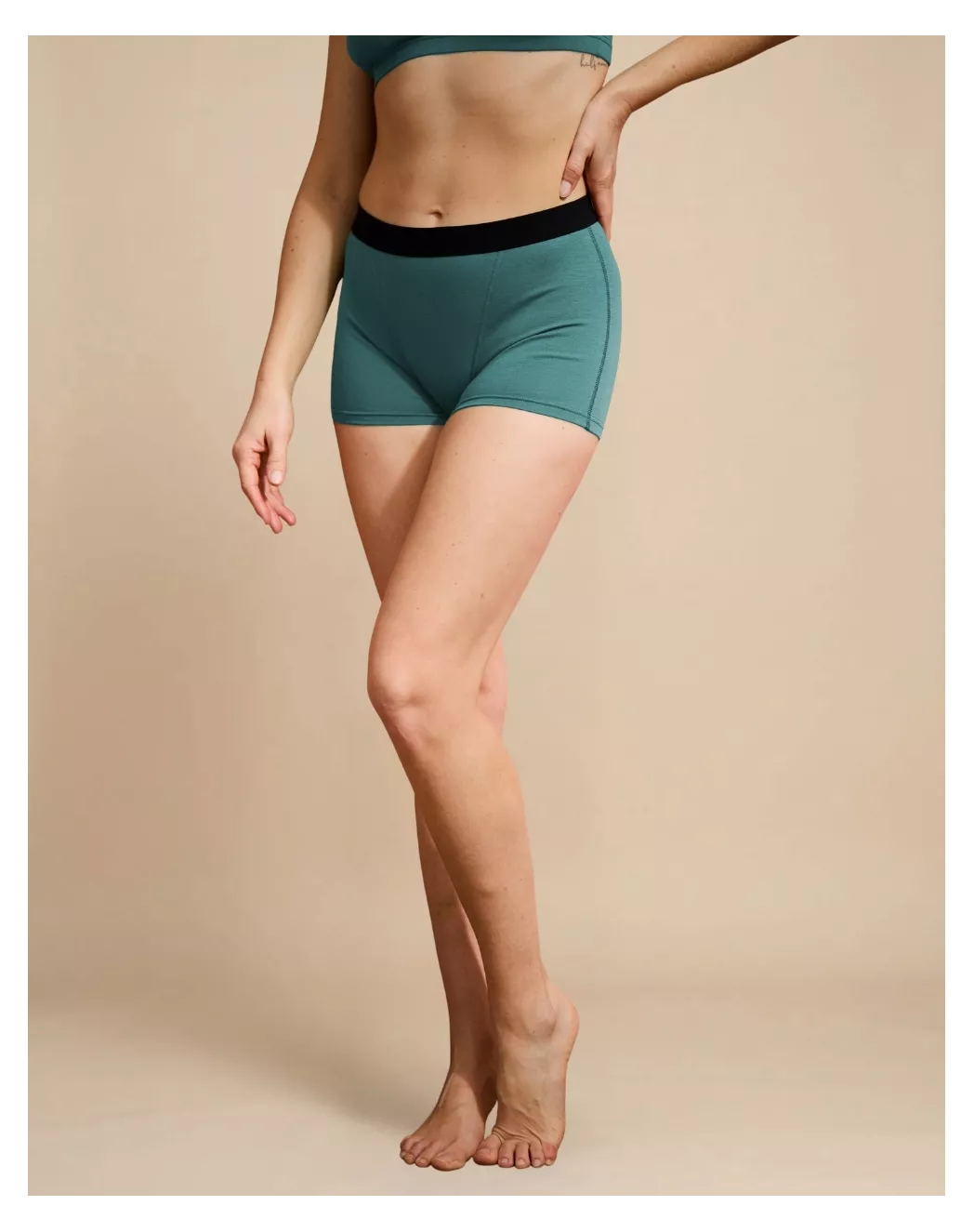 Boxer coton femme Vert