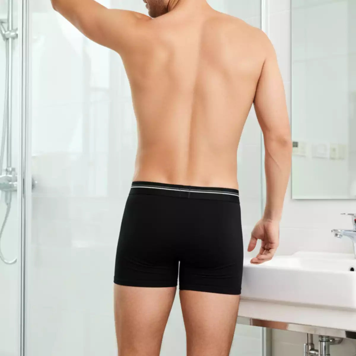 Boxer Homme Noir | Pack 3 Coton Bio Made in France