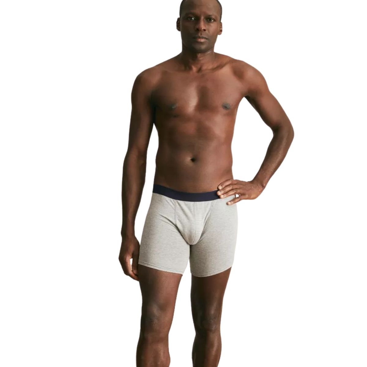 Boxer long homme gris
