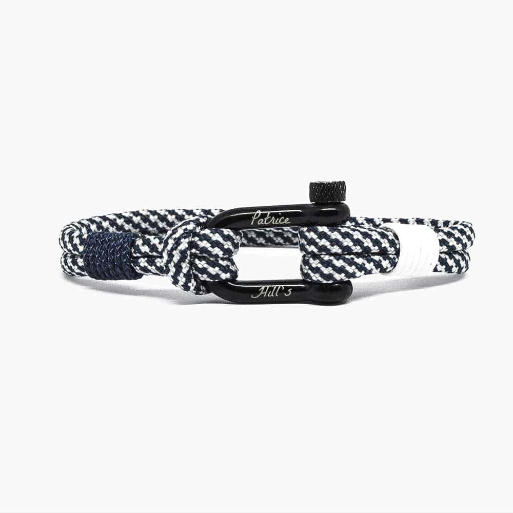 Bracelet mixte bleu marine blanc