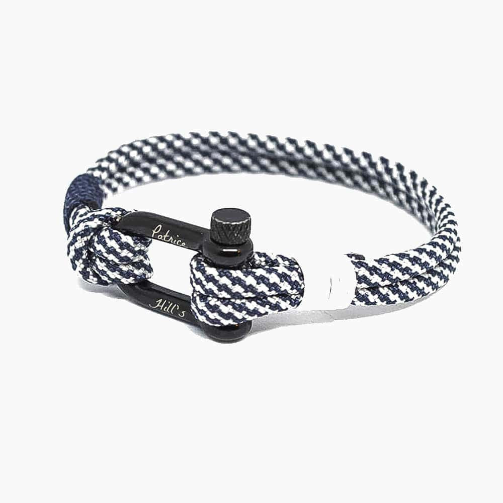 Bracelet mixte bleu marine blanc