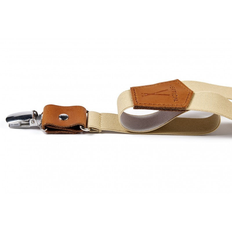bretelles homme écrues en cuir