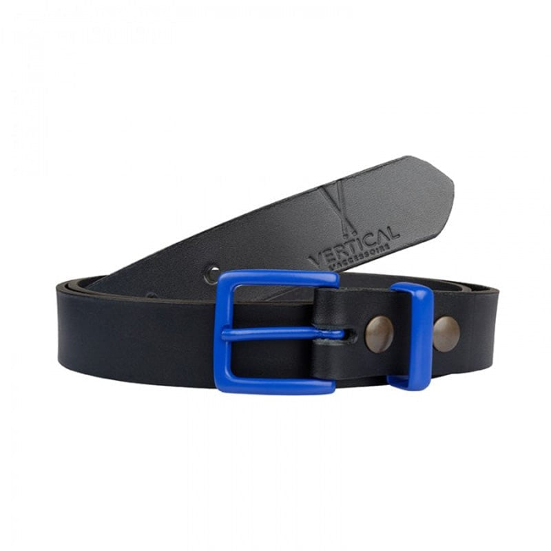 Ceinture en cuir bleu pour homme